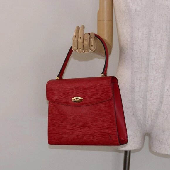 LOUIS VUITTON Epi Malesherbes Hand Bag Red M52377 LV Auth 137028 - Picture 3 of 16